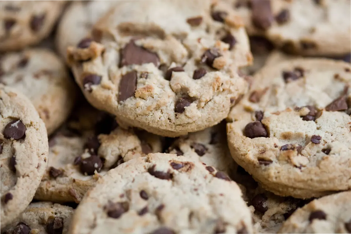 Variety of cookies with different mix-ins like nuts and chocolate chips